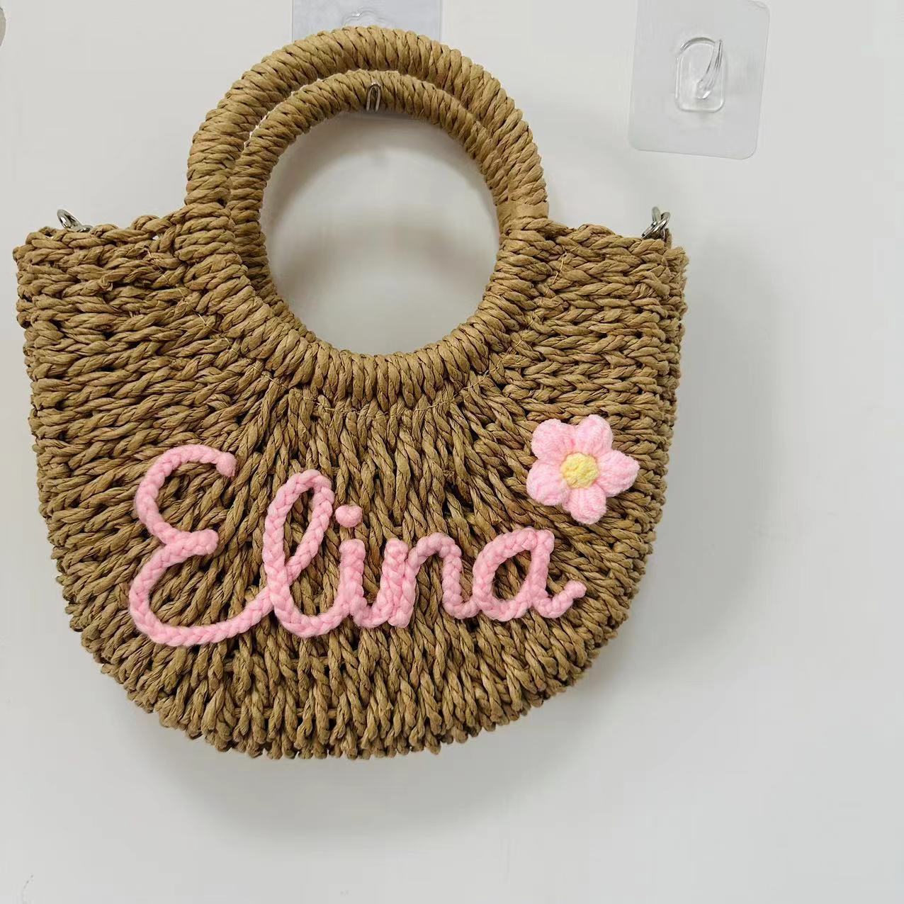 Customizable Name Woven Handbag