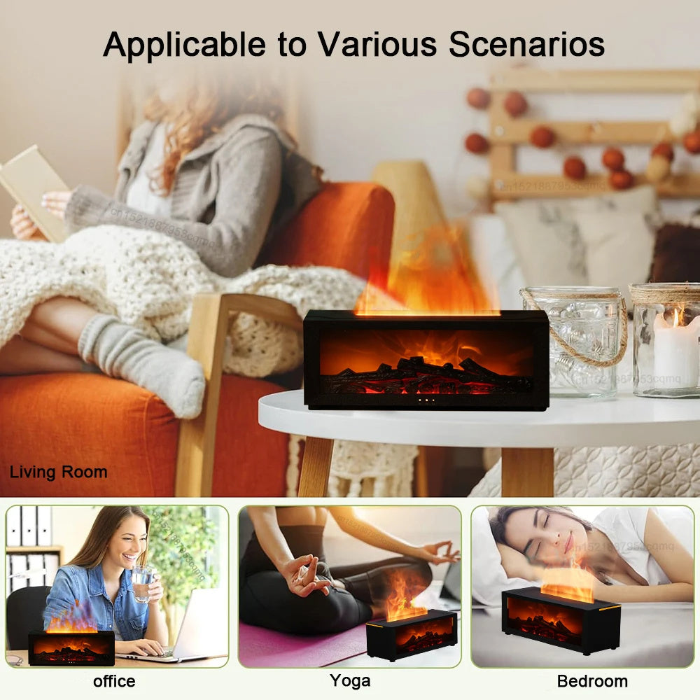 Humidifier 3D Flame Fireplace Machine